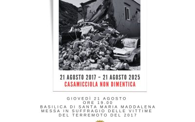 21 agosto 2017 – 21 agosto 2025: Casamicciola non dimentica